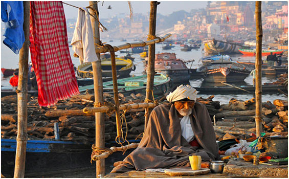 Ganges  heiliger Fluss Reisen Indien