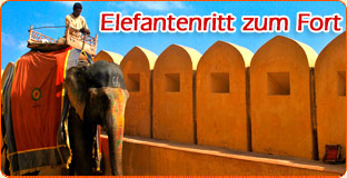 Elefantenritt zum Fort