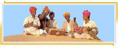 Musikgruppe in Jaisalmer, Rajasthan